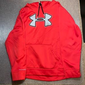 Red under armour storm hooded sweatshirt